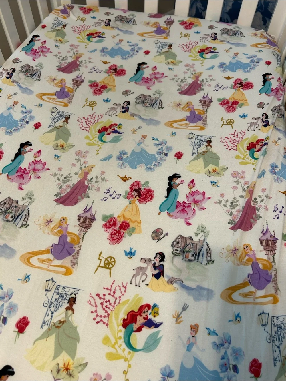 RARE Posh Peanut Disney Princess Standard Cribsheet